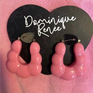 Dominique Renée Pink Bubble Hoop Earrings
